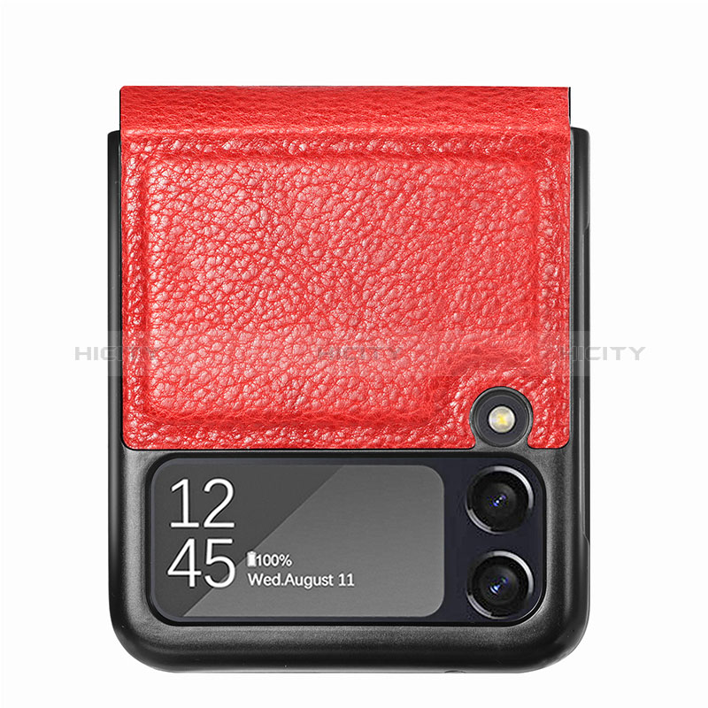 Coque Luxe Cuir et Plastique Housse Etui Mat L09 pour Samsung Galaxy Z Flip3 5G Plus