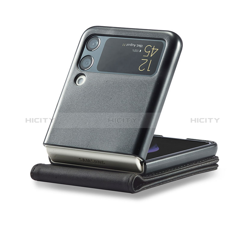 Coque Luxe Cuir et Plastique Housse Etui Mat LC1 pour Samsung Galaxy Z Flip3 5G Plus