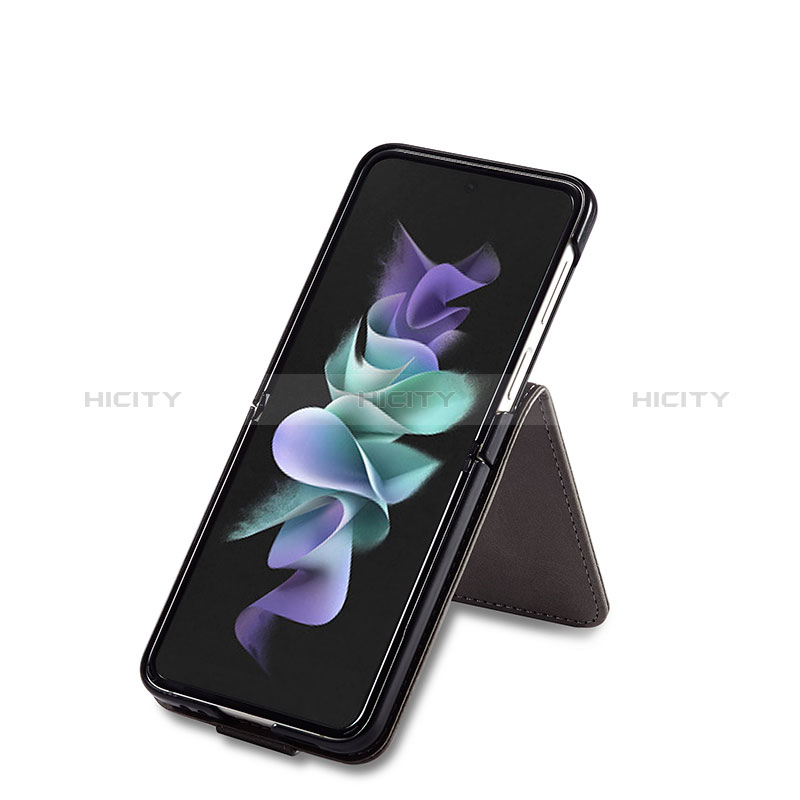 Coque Luxe Cuir et Plastique Housse Etui Mat LC1 pour Samsung Galaxy Z Flip3 5G Plus