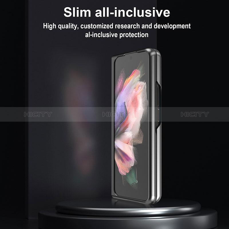 Coque Luxe Cuir et Plastique Housse Etui Mat LC1 pour Samsung Galaxy Z Fold3 5G Plus