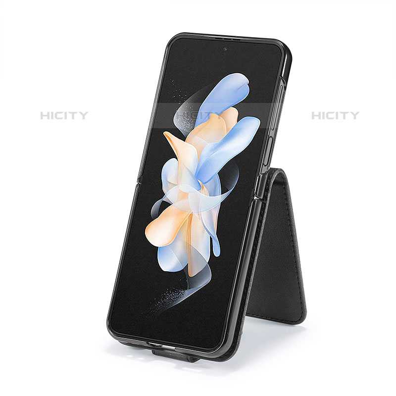 Coque Luxe Cuir et Plastique Housse Etui Mat LC5 pour Samsung Galaxy Z Flip5 5G Plus