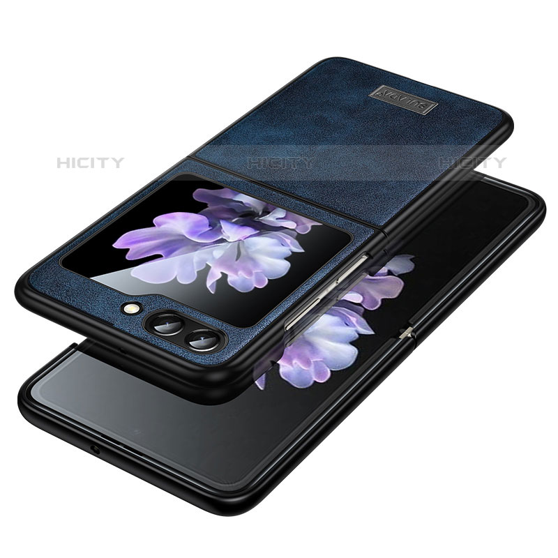 Coque Luxe Cuir et Plastique Housse Etui Mat LD2 pour Samsung Galaxy Z Flip5 5G Plus