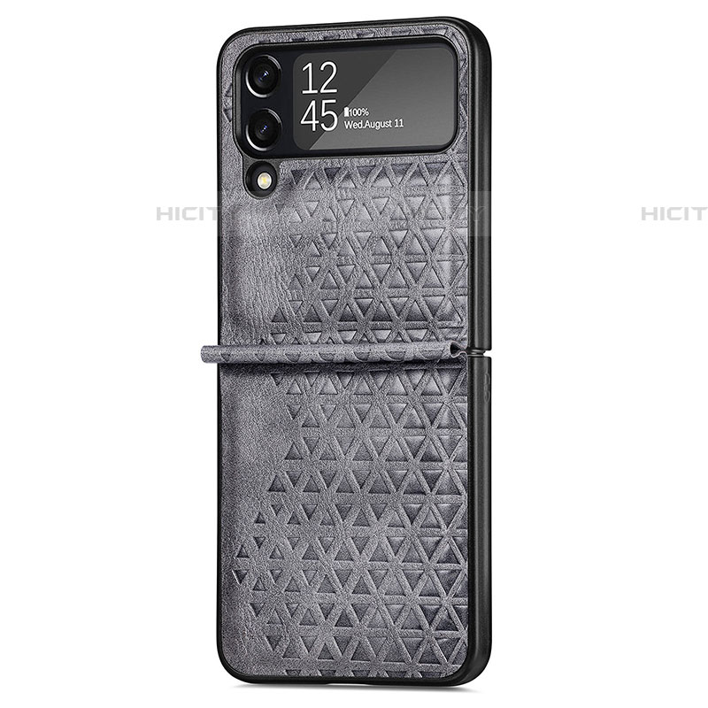 Coque Luxe Cuir et Plastique Housse Etui Mat R02 pour Samsung Galaxy Z Flip4 5G Plus