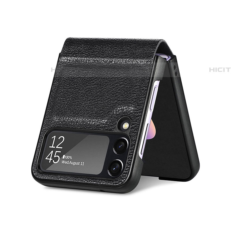 Coque Luxe Cuir et Plastique Housse Etui Mat R05 pour Samsung Galaxy Z Flip4 5G Plus