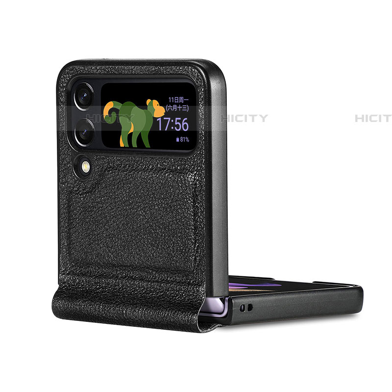 Coque Luxe Cuir et Plastique Housse Etui Mat R05 pour Samsung Galaxy Z Flip4 5G Plus