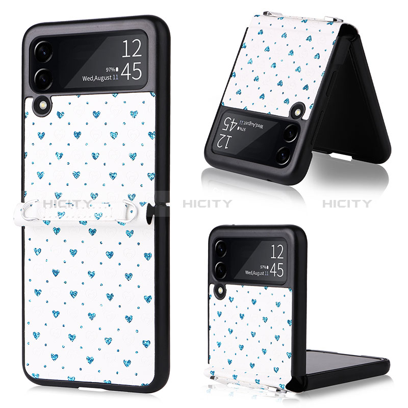 Coque Luxe Cuir et Plastique Housse Etui Mat R07 pour Samsung Galaxy Z Flip3 5G Plus