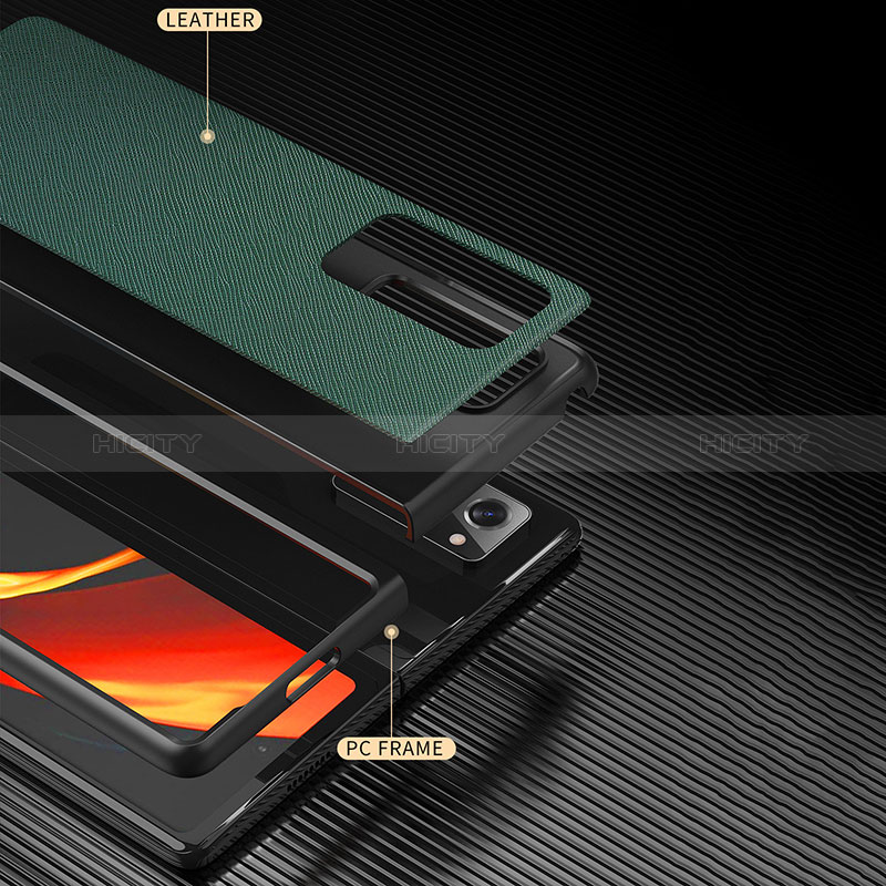Coque Luxe Cuir et Plastique Housse Etui Mat S05 pour Samsung Galaxy Z Fold2 5G Plus