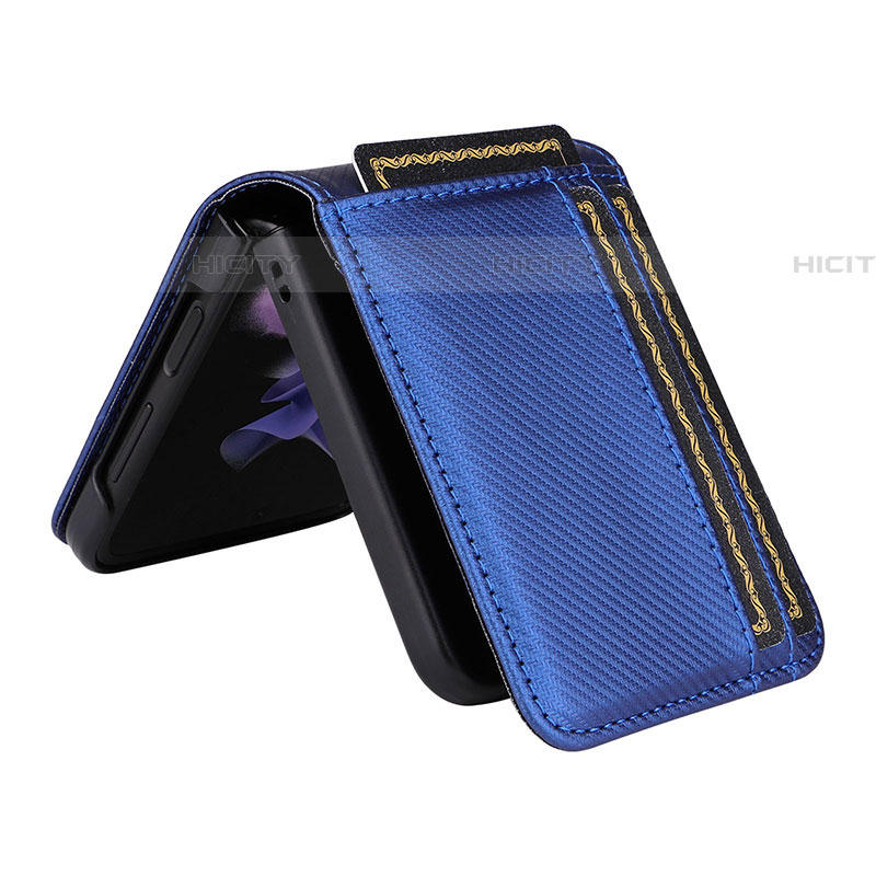 Coque Luxe Cuir et Plastique Housse Etui Mat T01 pour Samsung Galaxy Z Flip4 5G Plus
