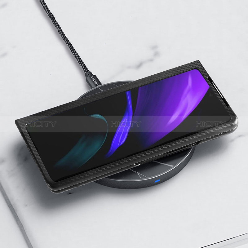 Coque Luxe Cuir et Plastique Housse Etui Mat T01 pour Samsung Galaxy Z Fold2 5G Plus