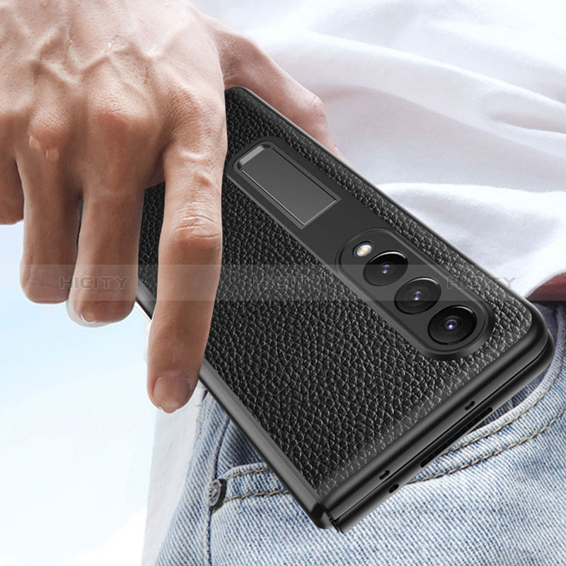 Coque Luxe Cuir et Plastique Housse Etui Mat T01 pour Samsung Galaxy Z Fold3 5G Plus
