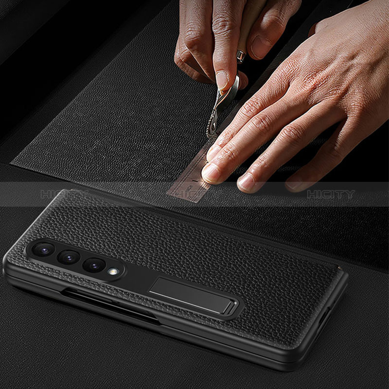 Coque Luxe Cuir et Plastique Housse Etui Mat T01 pour Samsung Galaxy Z Fold3 5G Plus