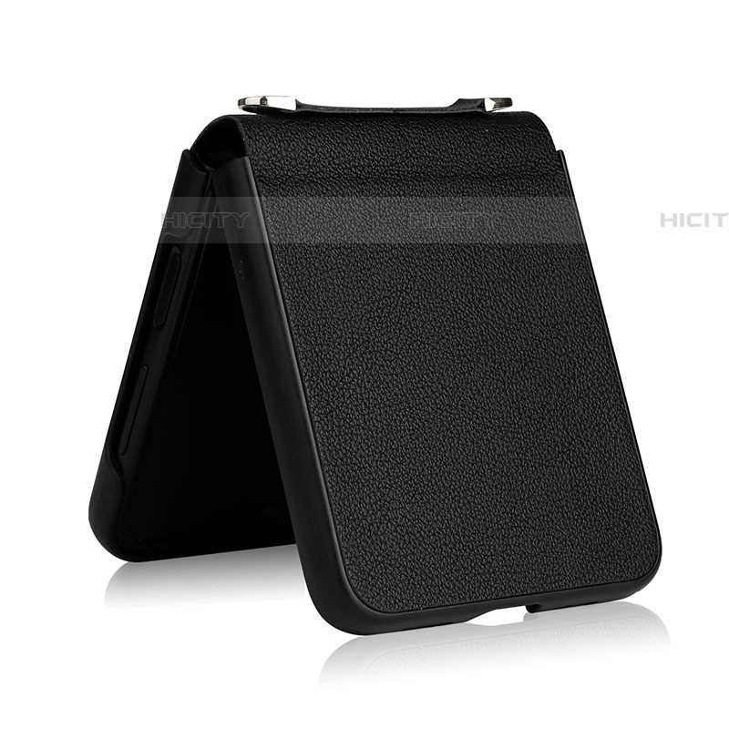 Coque Luxe Cuir et Plastique Housse Etui Mat T02 pour Samsung Galaxy Z Flip4 5G Plus