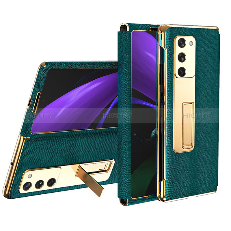 Coque Luxe Cuir et Plastique Housse Etui Mat T02 pour Samsung Galaxy Z Fold2 5G Plus