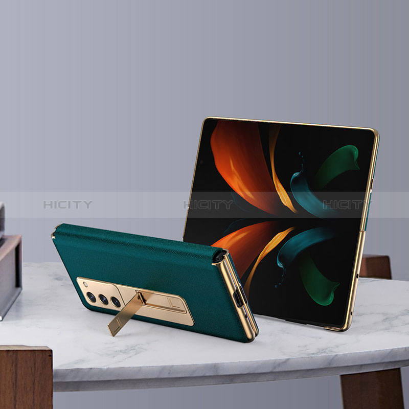 Coque Luxe Cuir et Plastique Housse Etui Mat T02 pour Samsung Galaxy Z Fold2 5G Plus