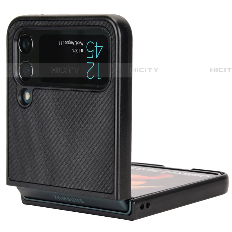 Coque Luxe Cuir et Plastique Housse Etui Mat T04 pour Samsung Galaxy Z Flip4 5G Plus