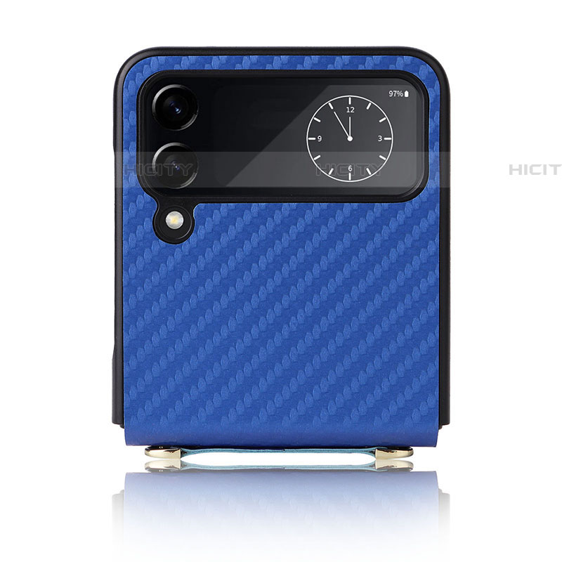 Coque Luxe Cuir et Plastique Housse Etui Mat T05 pour Samsung Galaxy Z Flip4 5G Plus