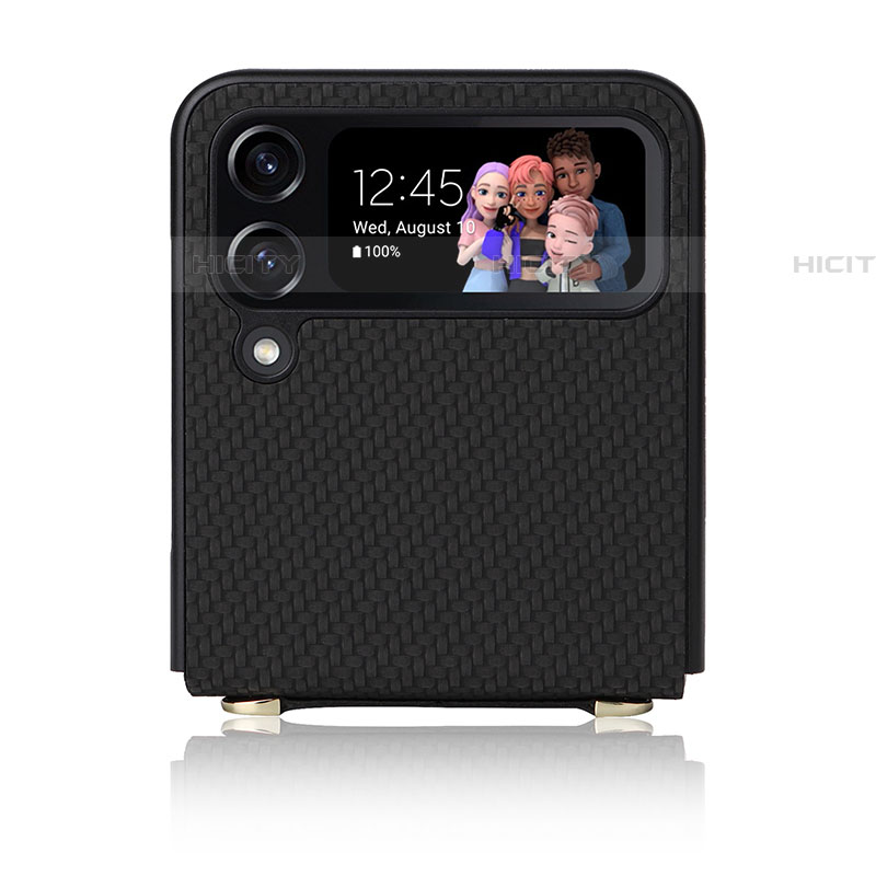 Coque Luxe Cuir et Plastique Housse Etui Mat T07 pour Samsung Galaxy Z Flip4 5G Plus