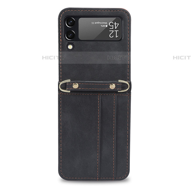 Coque Luxe Cuir et Plastique Housse Etui Mat T08 pour Samsung Galaxy Z Flip4 5G Plus