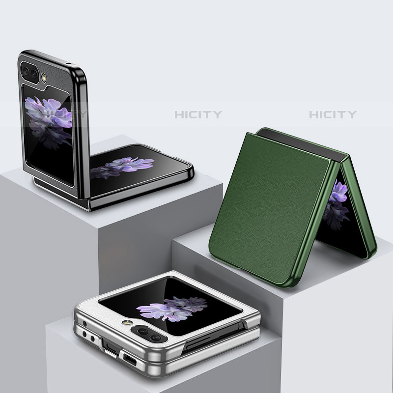 Coque Luxe Cuir et Plastique Housse Etui Mat WL1 pour Samsung Galaxy Z Flip5 5G Plus