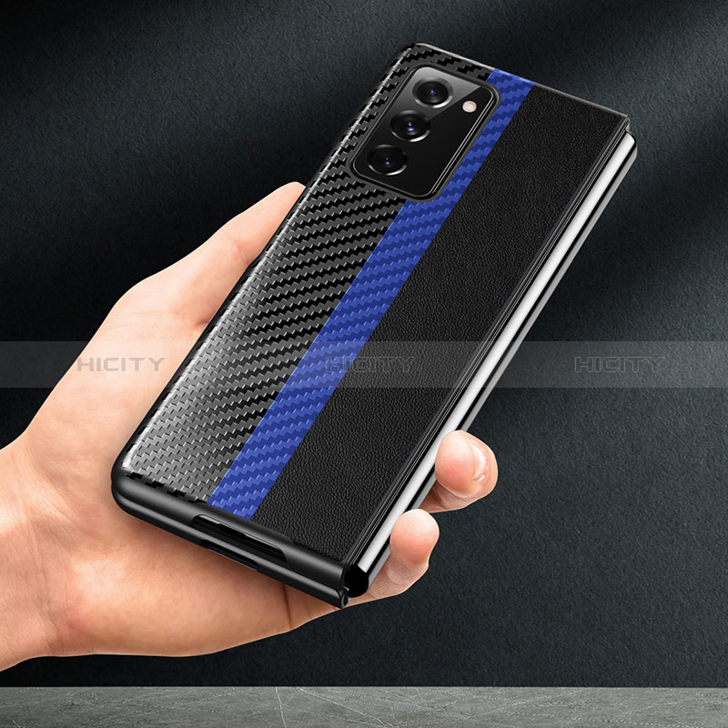 Coque Luxe Cuir et Plastique Housse Etui Mat Z01 pour Samsung Galaxy Z Fold2 5G Plus