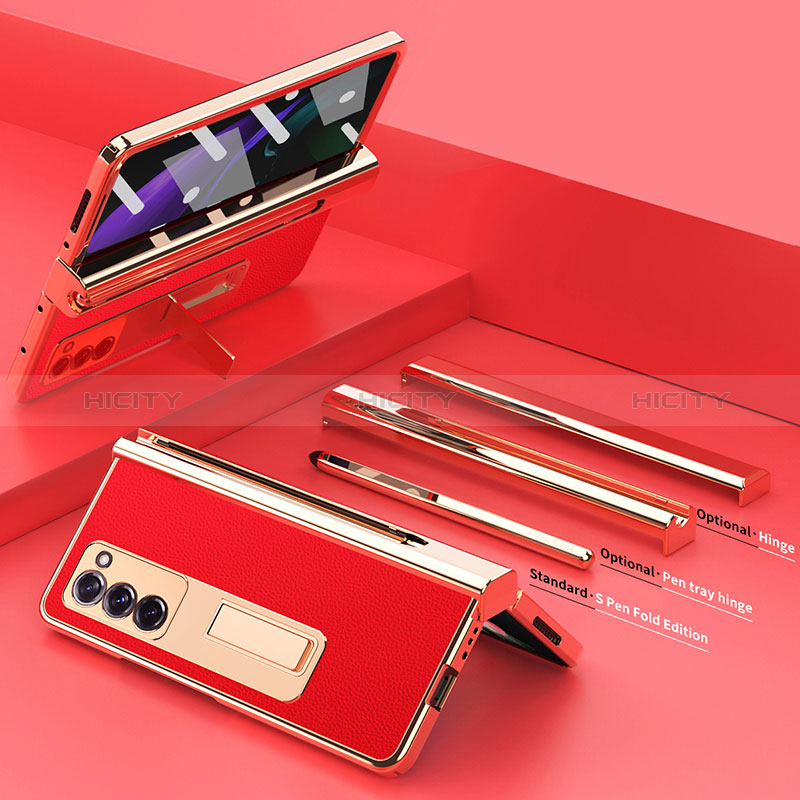 Coque Luxe Cuir et Plastique Housse Etui Mat Z05 pour Samsung Galaxy Z Fold2 5G Plus