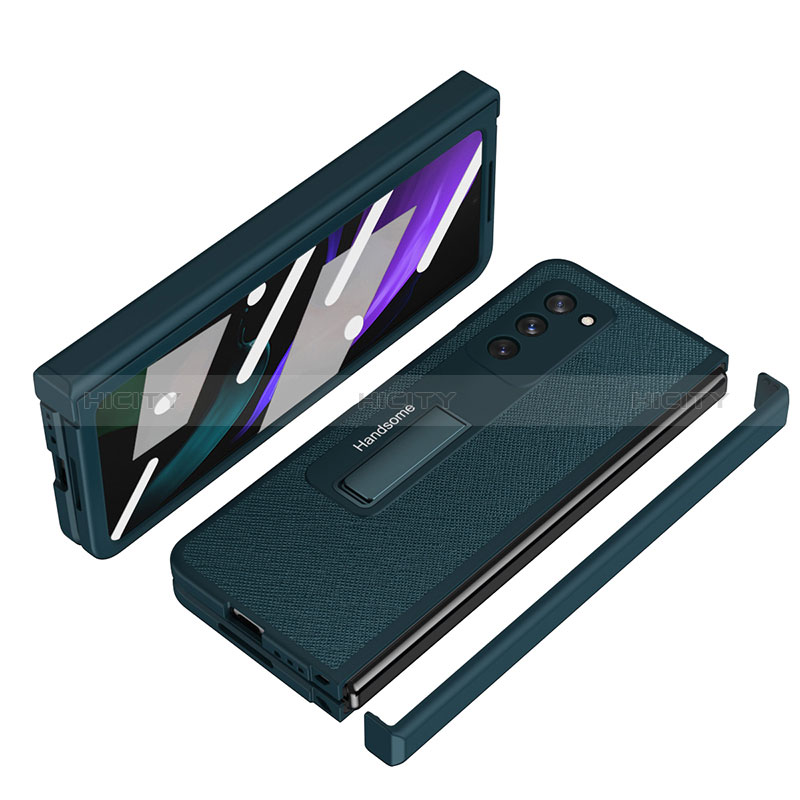 Coque Luxe Cuir et Plastique Housse Etui Mat Z07 pour Samsung Galaxy Z Fold2 5G Plus