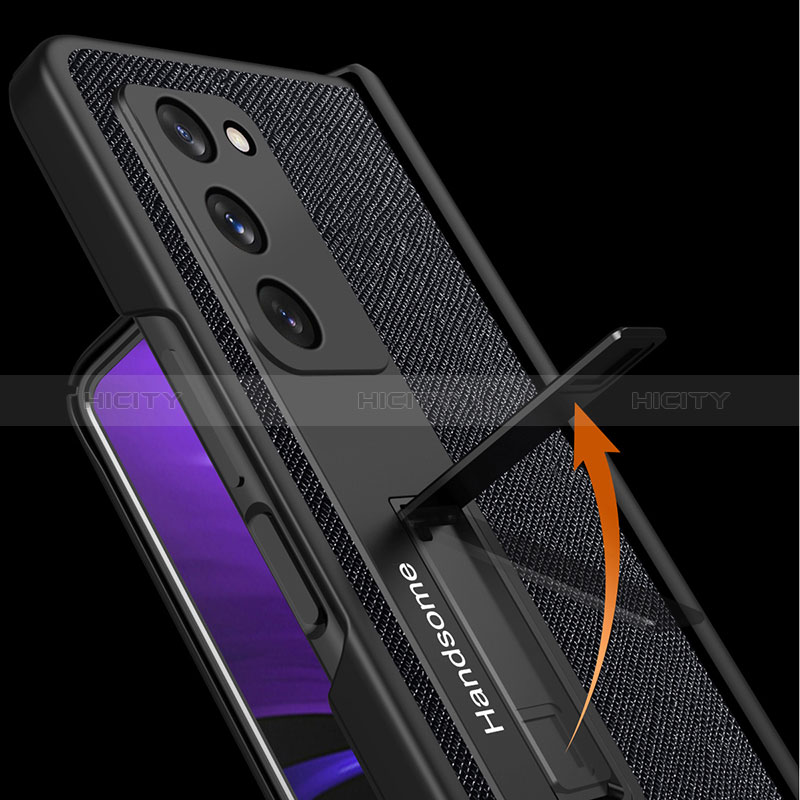 Coque Luxe Cuir et Plastique Housse Etui Mat Z07 pour Samsung Galaxy Z Fold2 5G Plus
