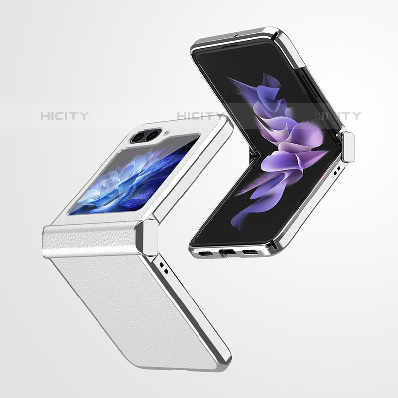Coque Luxe Cuir et Plastique Housse Etui Mat ZL1 pour Samsung Galaxy Z Flip5 5G Plus