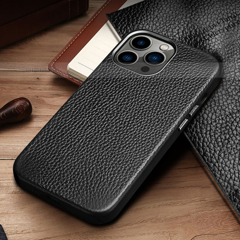 Coque Luxe Cuir Housse Etui A03 pour Apple iPhone 15 Pro Plus