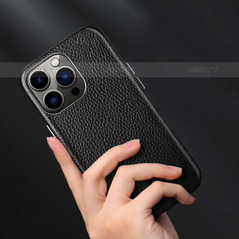 Coque Luxe Cuir Housse Etui A03 pour Apple iPhone 15 Pro Plus