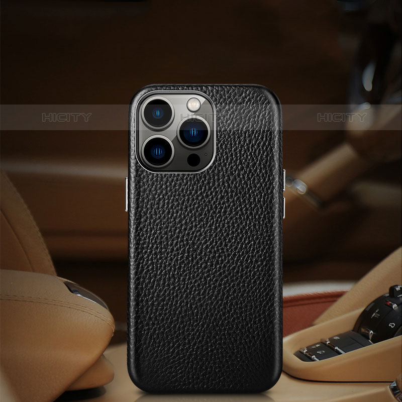 Coque Luxe Cuir Housse Etui A03 pour Apple iPhone 15 Pro Plus