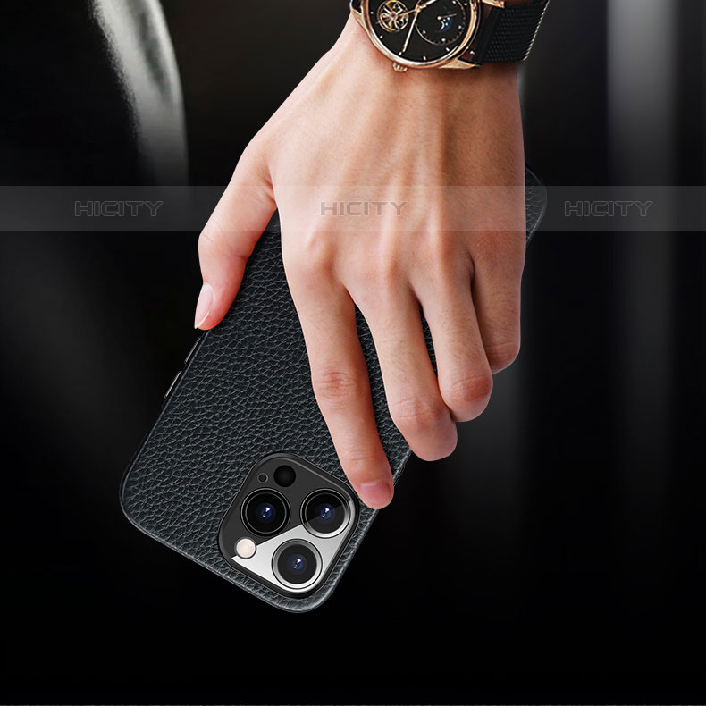 Coque Luxe Cuir Housse Etui A13 pour Apple iPhone 15 Pro Plus