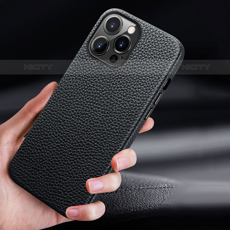 Coque Luxe Cuir Housse Etui A13 pour Apple iPhone 15 Pro Plus
