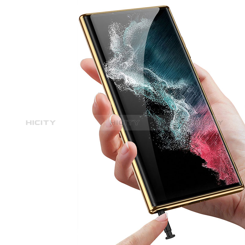 Coque Luxe Cuir Housse Etui AC5 pour Samsung Galaxy S22 Ultra 5G Plus