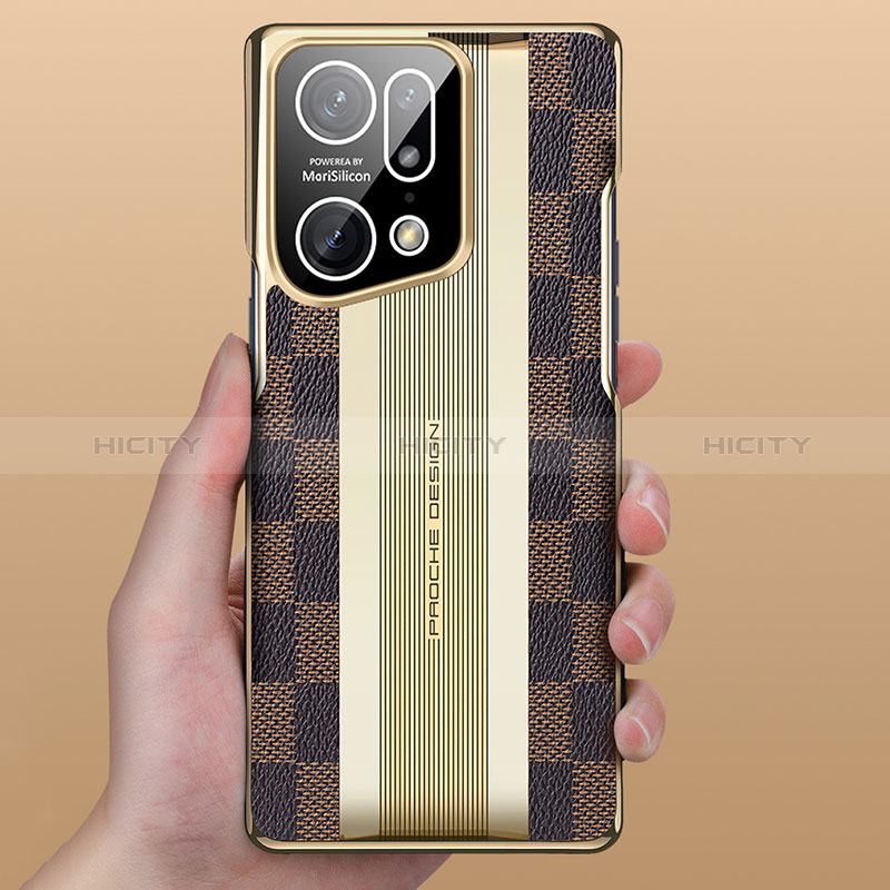 Coque Luxe Cuir Housse Etui AT1 pour Oppo Find X5 5G Plus