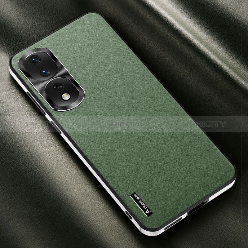 Coque Luxe Cuir Housse Etui AT2 pour Huawei Honor 90 Pro 5G Vert Plus