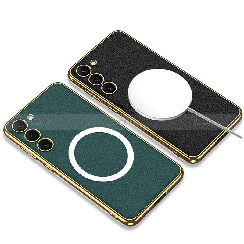 Coque Luxe Cuir Housse Etui avec Mag-Safe Magnetic Magnetique AC1 pour Samsung Galaxy S21 5G Plus