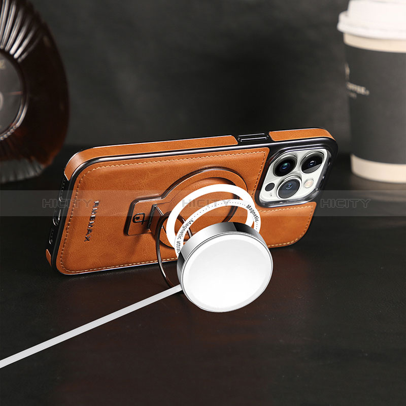 Coque Luxe Cuir Housse Etui avec Mag-Safe Magnetic Magnetique JD1 pour Apple iPhone 14 Pro Plus