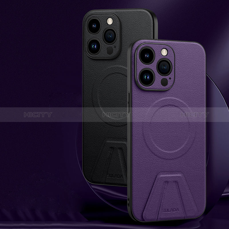 Coque Luxe Cuir Housse Etui avec Mag-Safe Magnetic Magnetique LD1 pour Apple iPhone 14 Pro Max Plus