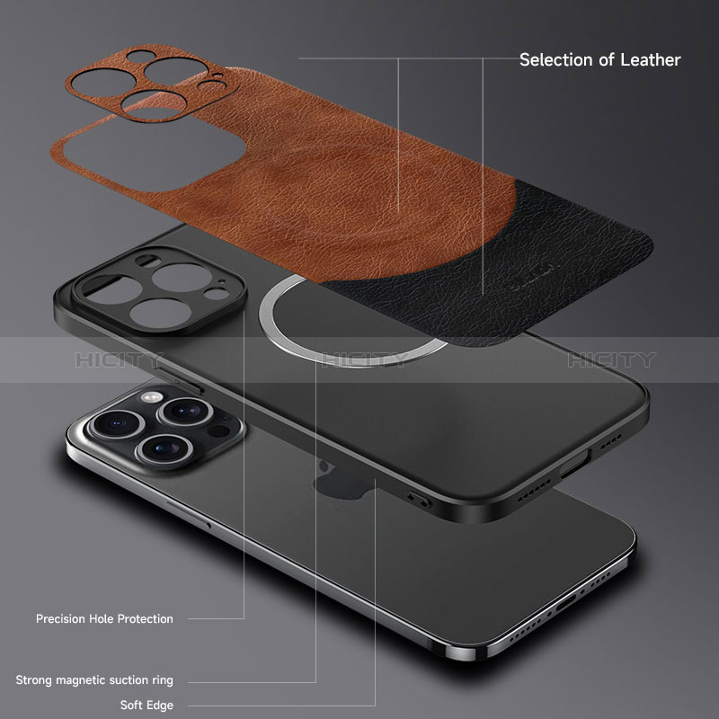 Coque Luxe Cuir Housse Etui avec Mag-Safe Magnetic Magnetique LD4 pour Apple iPhone 14 Pro Max Plus