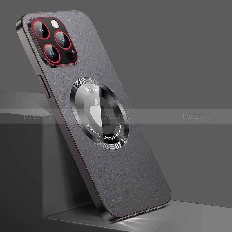 Coque Luxe Cuir Housse Etui avec Mag-Safe Magnetic Magnetique QC1 pour Apple iPhone 12 Pro Max Plus