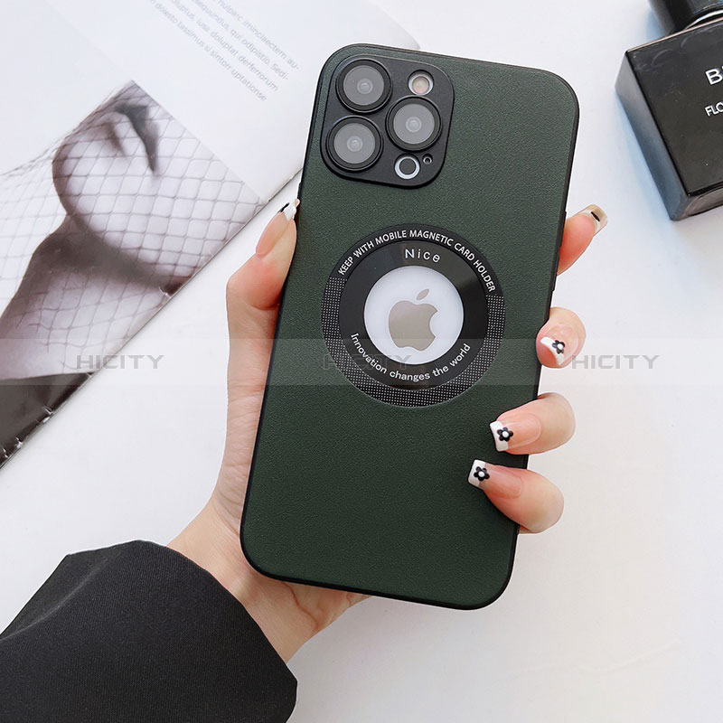 Coque Luxe Cuir Housse Etui avec Mag-Safe Magnetic Magnetique QC3 pour Apple iPhone 13 Pro Max Plus