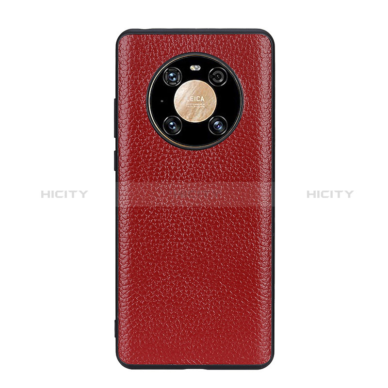 Coque Luxe Cuir Housse Etui B02H pour Huawei Mate 40 Pro Rouge Plus