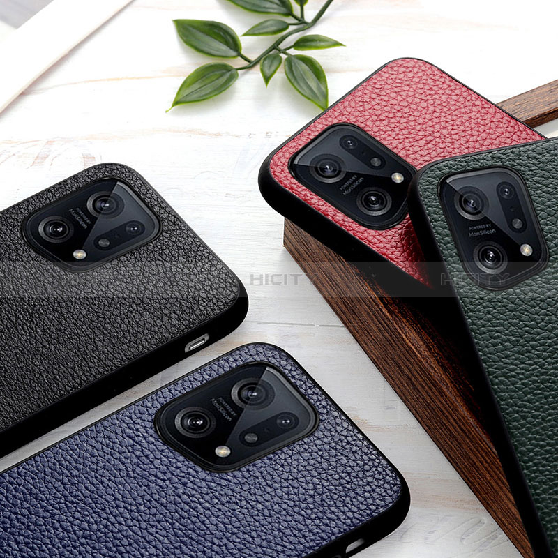 Coque Luxe Cuir Housse Etui B02H pour Oppo Find X5 5G Plus