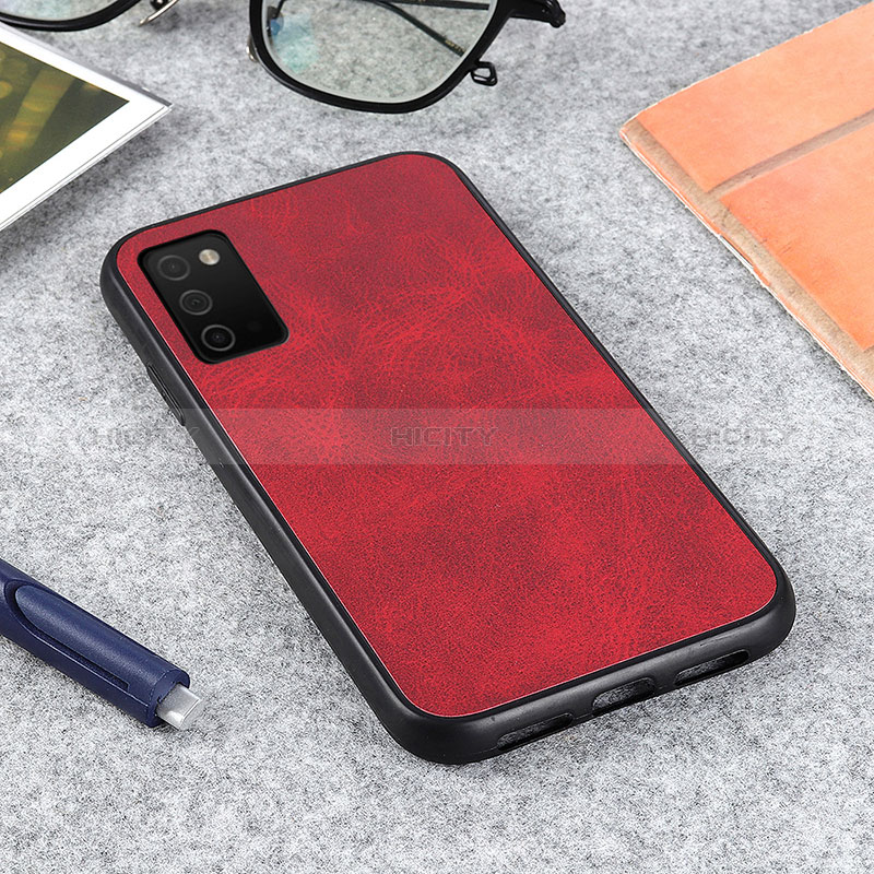 Coque Luxe Cuir Housse Etui B03H pour Samsung Galaxy A02s Rouge Plus