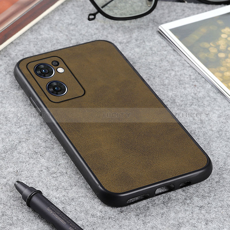 Coque Luxe Cuir Housse Etui B08H pour Oppo Find X5 Lite 5G Vert Plus