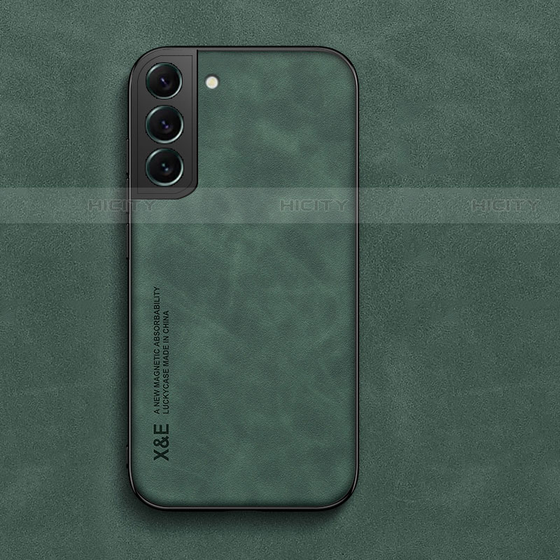 Coque Luxe Cuir Housse Etui C02 pour Samsung Galaxy S23 5G Vert Plus
