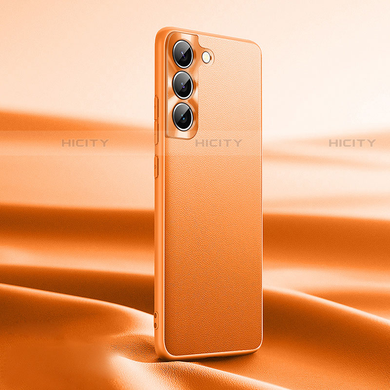 Coque Luxe Cuir Housse Etui C07 pour Samsung Galaxy S21 FE 5G Orange Plus