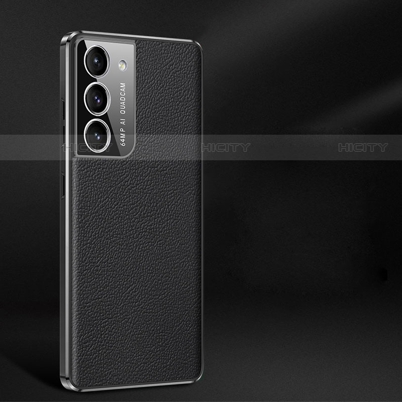 Coque Luxe Cuir Housse Etui C10 pour Samsung Galaxy S21 Plus 5G Noir Plus