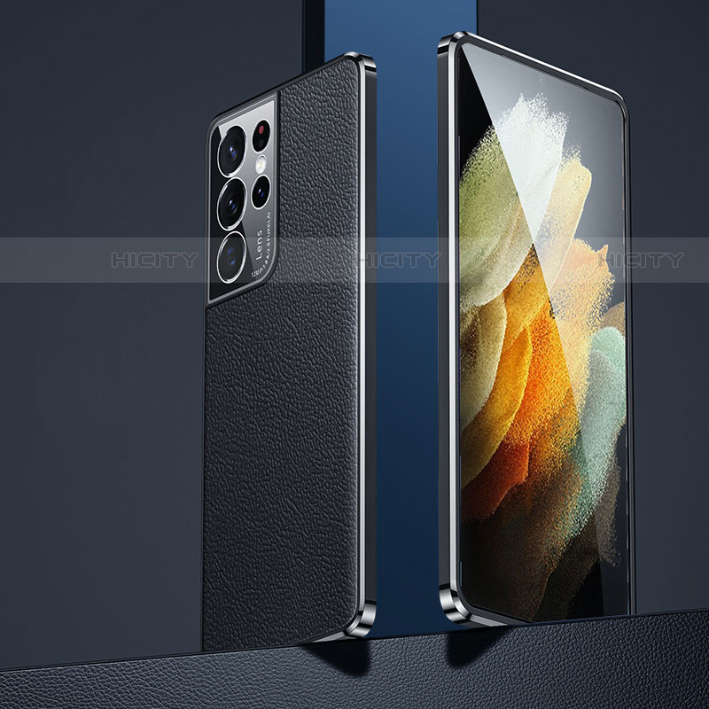 Coque Luxe Cuir Housse Etui C10 pour Samsung Galaxy S22 Ultra 5G Plus